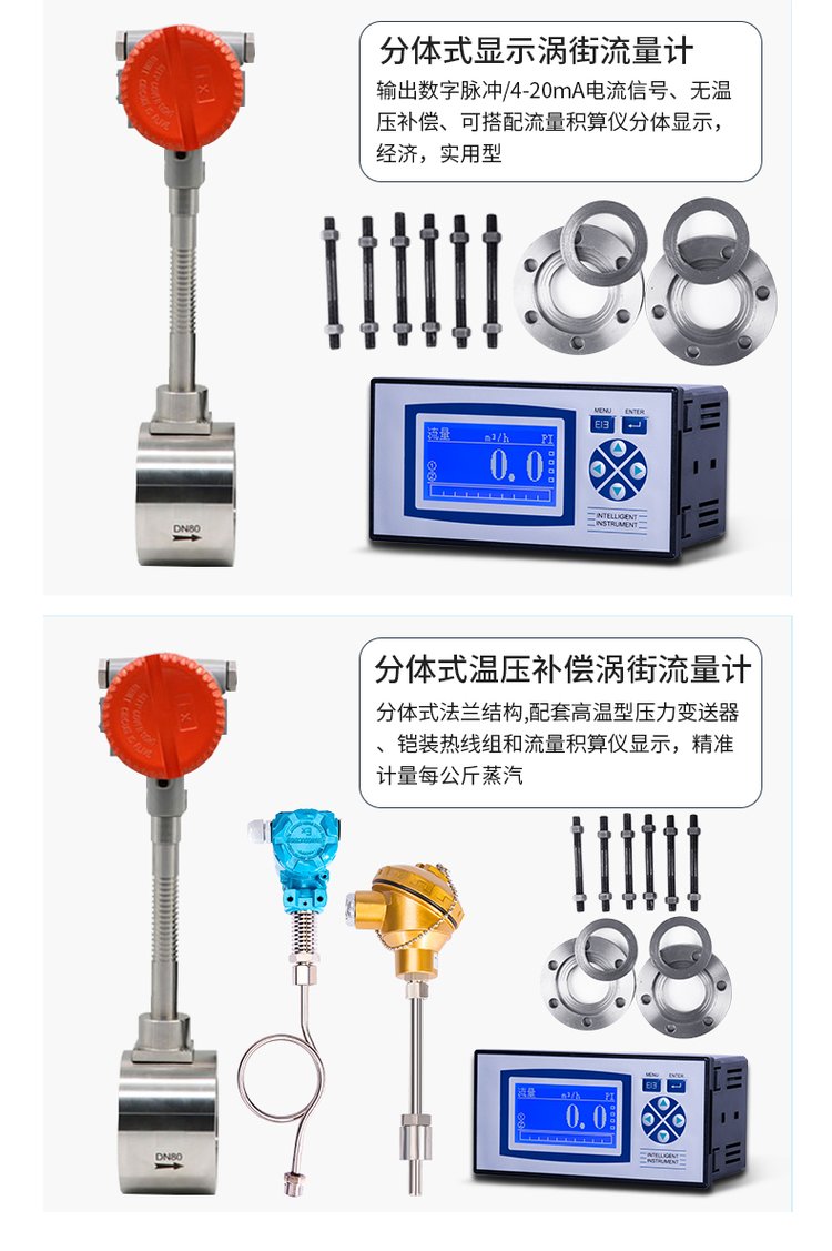 混合气体流量计分体式选型图